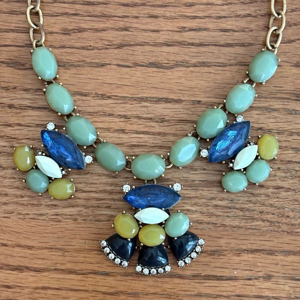 J.Crew | Chunky Multicolor Statement Necklace | 17” Length